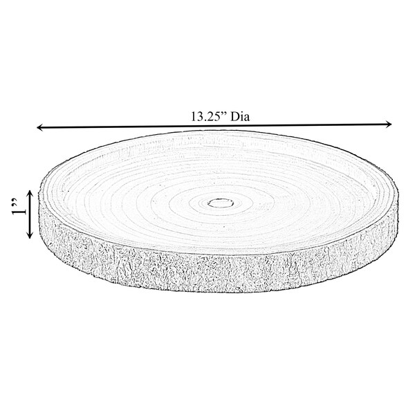 Vintiquewise Natural Wooden Bark Round Slice 14 inch Tray, Rustic Table Charger Centerpiece - QI004388.14