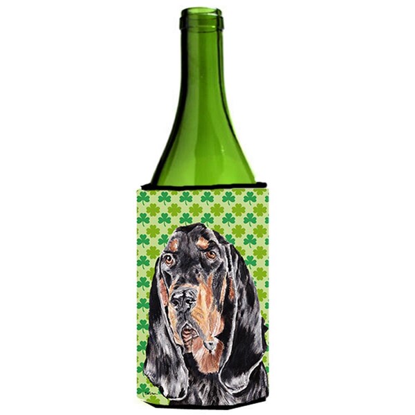 Carolines Treasures Coonhound St Patricks Irish Wine bottle sleeve Hugger 24 oz. - SC9567LITERK