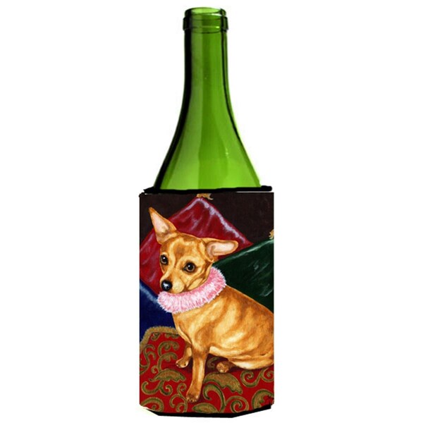 Carolines Treasures Pillow Princess Chihuahua Wine Bottle Can cooler Hugger - AMB1389LITERK