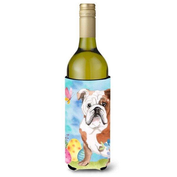 Carolines Treasures English Bulldog Easter Wine Bottle Beverge Insulator Hugger - BB9626LITERK