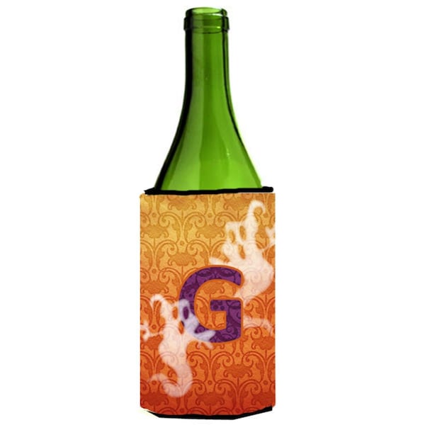 Carolines Treasures Halloween Ghosts Monogram Initial Letter G Wine Bottle Hugger - CJ1040-GLITERK