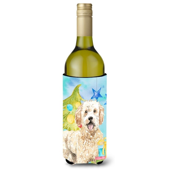 Carolines Treasures Christmas Tree Goldendoodle Wine Bottle Beverge Insulator Hugger - CK1879LITERK