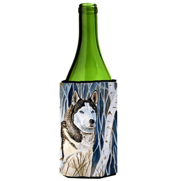 Carolines Treasures Siberian Husky Wine bottle sleeve Hugger - 24 oz. - 7137LITERK