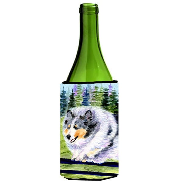 Carolines Treasures Sheltie Wine bottle sleeve Hugger - 24 oz. - SS8305LITERK