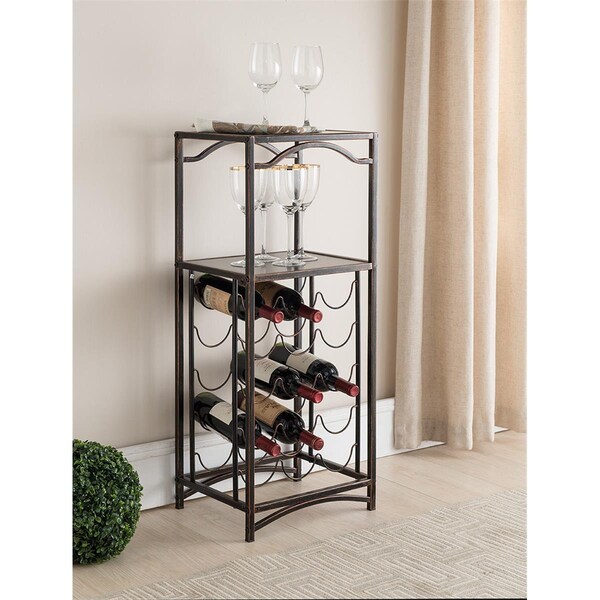 Kb 35 x 15 x 12 in. Metal Storage Wine Rack - Brushed Copper - WR1261