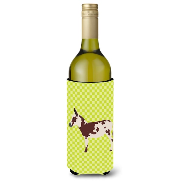 Carolines Treasures American Spotted Donkey Green Wine Bottle Beverge Insulator Hugger - BB7677LITERK