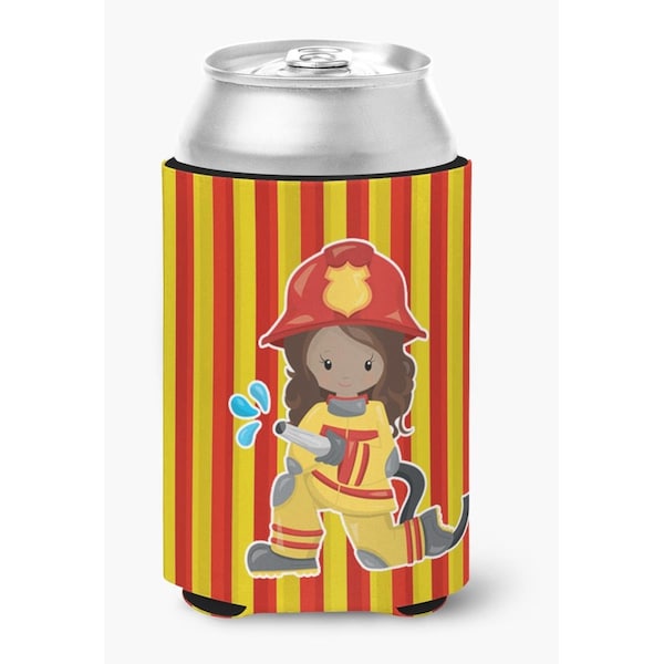 Carolines Treasures Fireman Girl Can or Bottle Hugger - BB7000CC