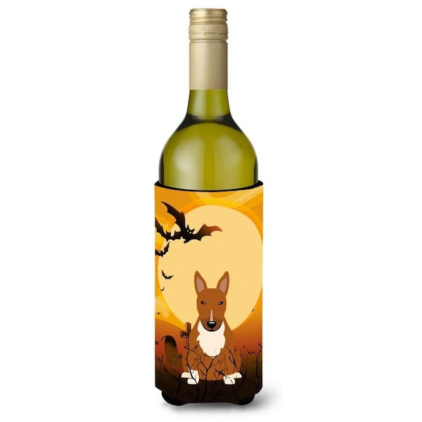 Carolines Treasures Halloween Bull Terrier Red Wine Bottle Beverge Insulator Hugger - BB4400LITERK