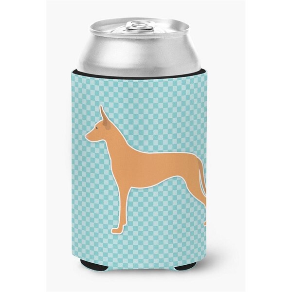 Carolines Treasures Pharaoh Hound Checkerboard Blue Can or Bottle Hugger - BB3688CC