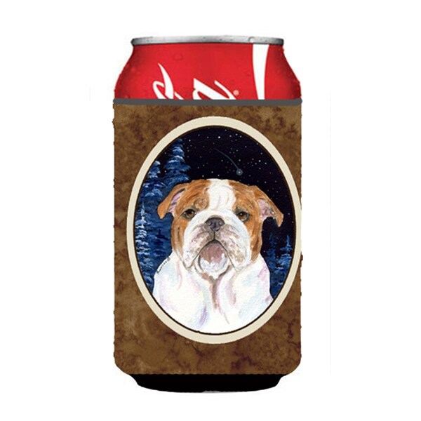 Carolines Treasures Starry Night English Bulldog Can or bottle sleeve Hugger 12 oz. - SS8447CC