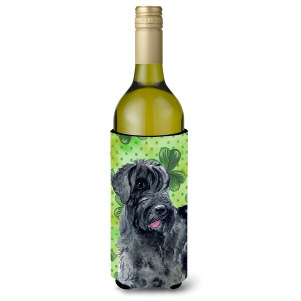 Carolines Treasures Giant Schnauzer St. Patricks Wine Bottle Beverge Insulator Hugger - BB9834LITERK