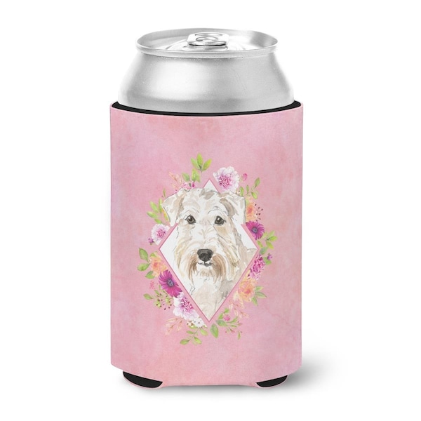 Carolines Treasures Wheaten Terrier Pink Flowers Can or Bottle Hugger - CK4202CC