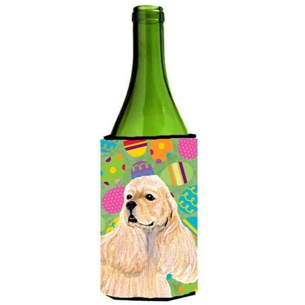 Carolines Treasures Cocker Spaniel Easter Eggtravaganza Wine bottle sleeve Hugger - 24 Oz. - SS4867LITERK