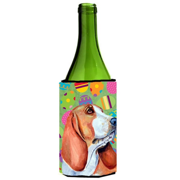 Carolines Treasures Basset Hound Easter Eggtravaganza Wine Bottle  Hugger - 24 oz. - LH9422LITERK