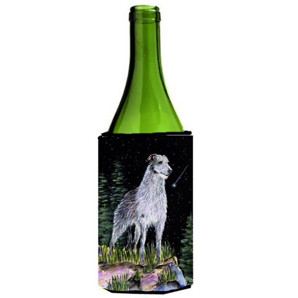 Carolines Treasures Starry Night Scottish Deerhound Wine bottle sleeve Hugger - 24 oz. - SS8493LITERK