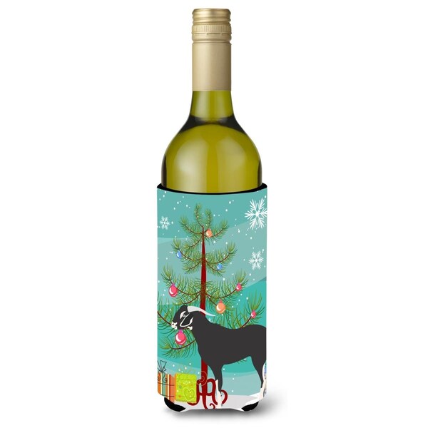 Carolines Treasures Black Bengal Goat Christmas Wine Bottle Beverge Insulator Hugger - BB9251LITERK