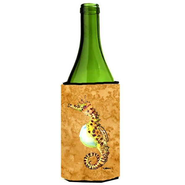 Carolines Treasures Male Seahorse Wine bottle sleeve Hugger - 24 oz. - 8640LITERK