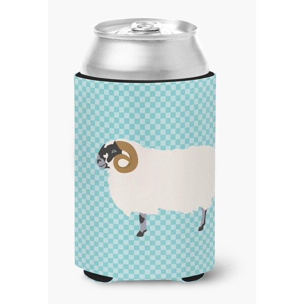 Carolines Treasures Scottish Blackface Sheep Blue Check Can or Bottle Hugger - BB8147CC