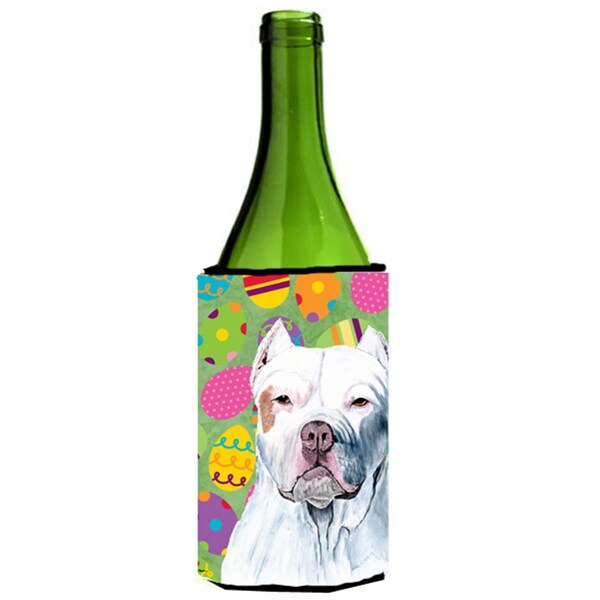 Carolines Treasures Pit Bull Easter Eggtravaganza Wine Bottle  Hugger - 24 oz. - SC9461LITERK