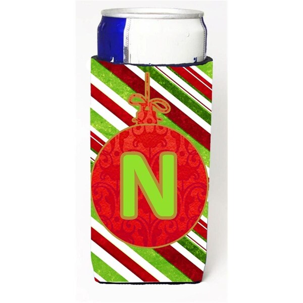 Carolines Treasures Christmas Ornament Holiday Monogram Initial Letter N Michelob Ultra s For Slim Cans - CJ1039-NMUK