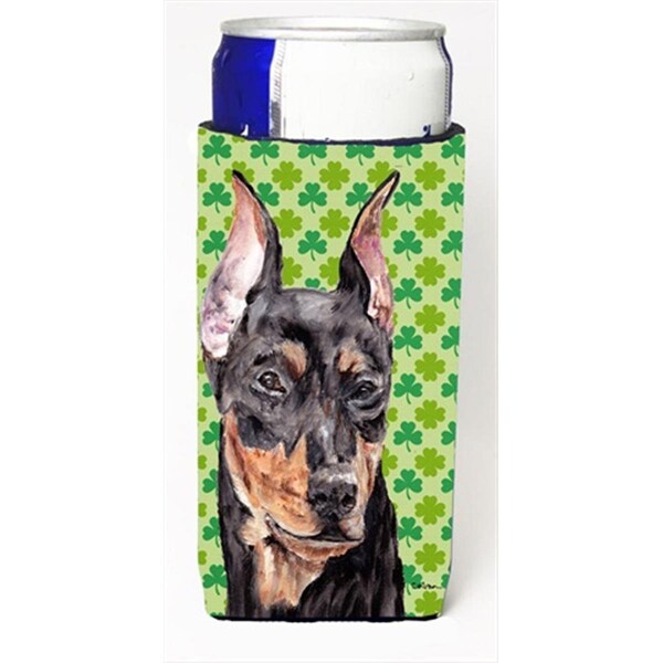 Carolines Treasures German Pinscher Lucky Shamrock St. Patricks Day Michelob Ultra bottle sleeves Slim Cans  12 Oz. - SC9740MUK