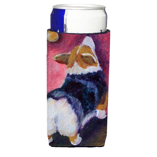 Carolines Treasures Corgi Let me in Michelob Ultra Beverage Insulator for Slim Cans - 7427MUK