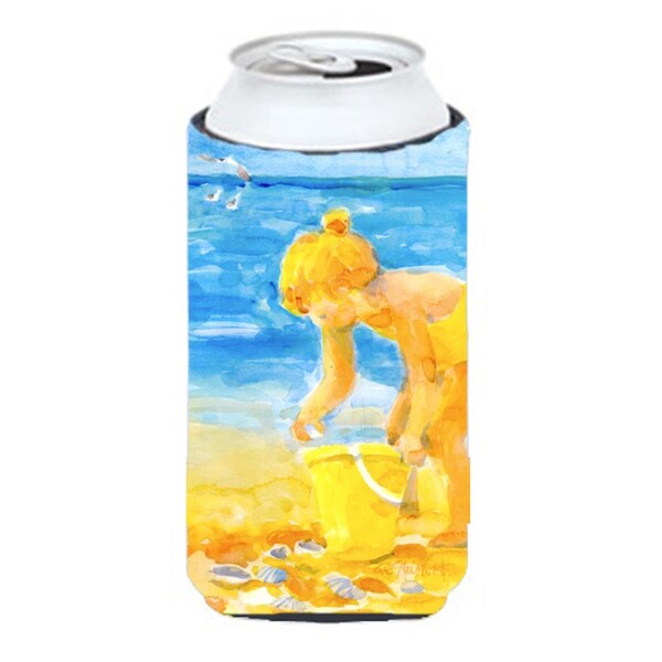 Carolines Treasures Little Girl At The Beach Tall Boy  Hugger - 22 To 24 oz. - 6016TBC