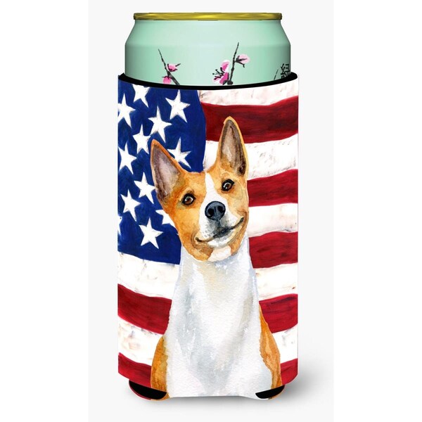 Carolines Treasures Basenji Patriotic Tall Boy Beverage Insulator Hugger - BB9692TBC