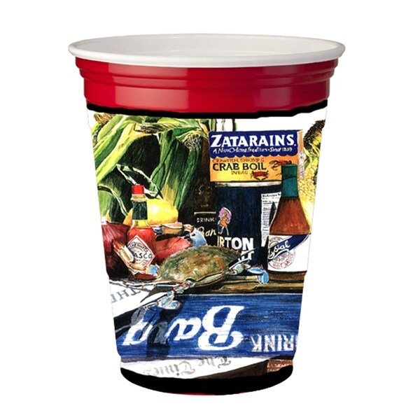 Carolines Treasures Crab in the Middle Red Solo Cup  Hugger - 1008RSC