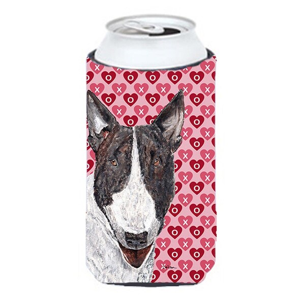 Carolines Treasures Bull Terrier Valentines Love Tall Boy bottle sleeve Hugger 22 to 24 oz. - SC9561TBC