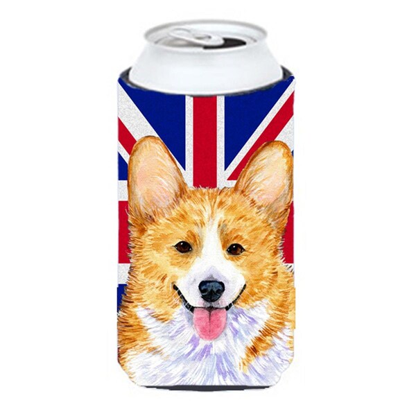 Carolines Treasures Corgi With English Union Jack British Flag Tall Boy bottle sleeve Hugger - 22 To 24 Oz. - SS4928TBC