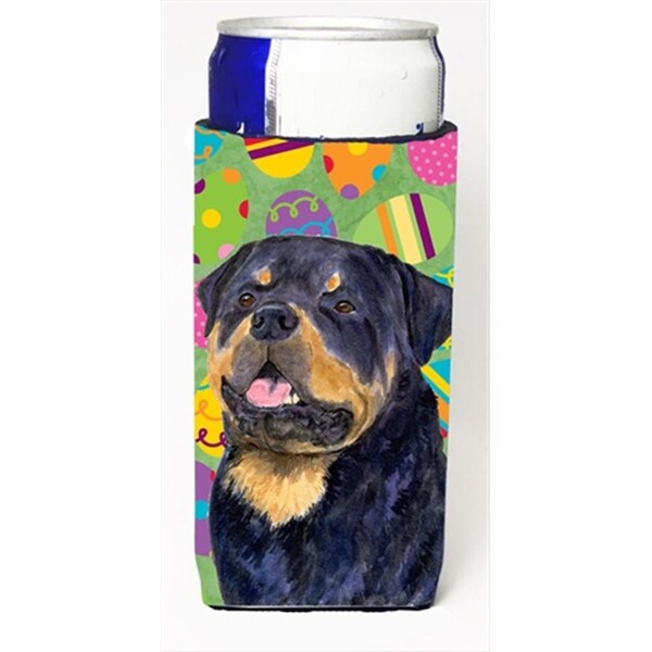 Carolines Treasures Rottweiler Easter Eggtravaganza Michelob Ultra bottle sleeves For Slim Cans - 12 Oz. - SS4869MUK