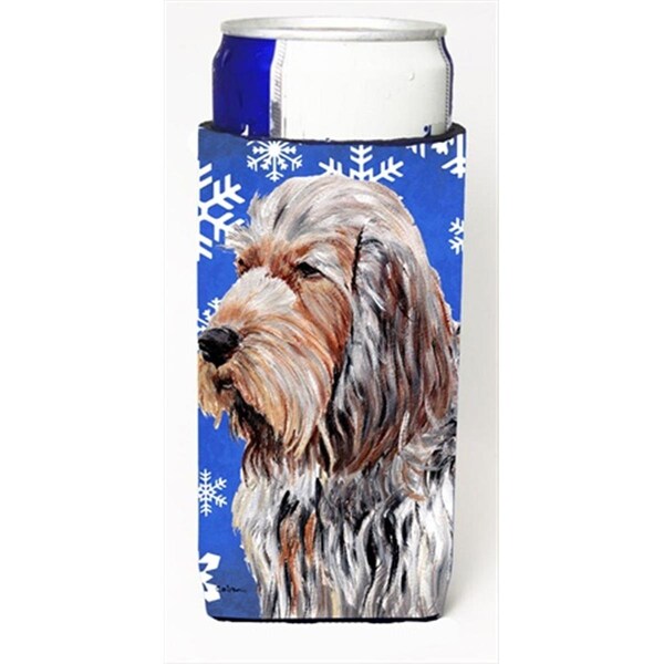 Carolines Treasures Otterhound Winter Snowflakes Michelob Ultra bottle sleeves Slim Cans  12 Oz. - SC9780MUK