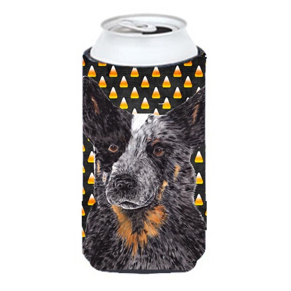 Carolines Treasures Australian Cattle Dog Candy Corn Halloween Portrait Tall Boy  Hugger - 22 To 24 oz. - SC9190TBC