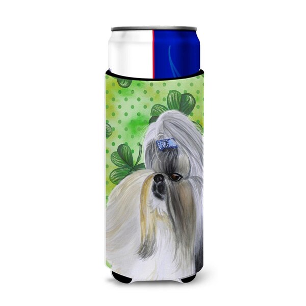 Carolines Treasures Shih Tzu St Patricks Michelob Ultra Hugger for Slim Cans - BB9840MUK