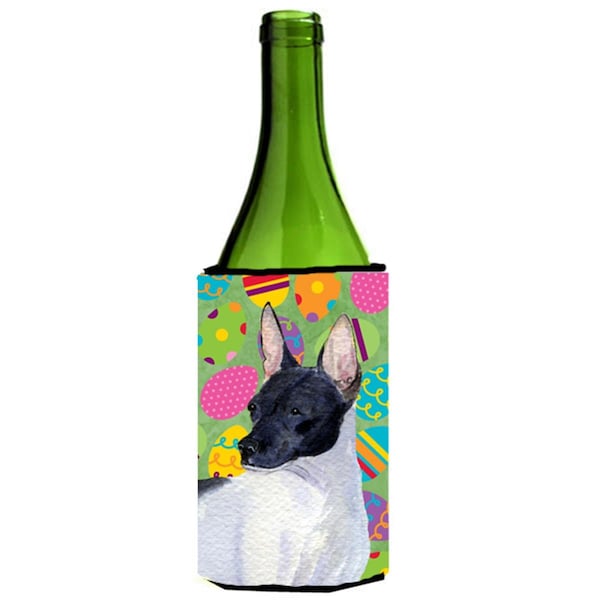 Carolines Treasures Rat Terrier Easter Eggtravaganza Wine bottle sleeve Hugger - SS4825LITERK