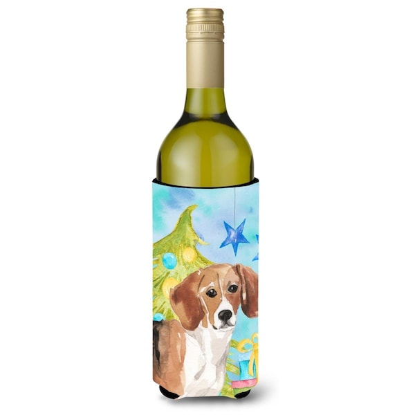 Carolines Treasures Beagle Christmas Wine Bottle Beverge Insulator Hugger - BB9404LITERK