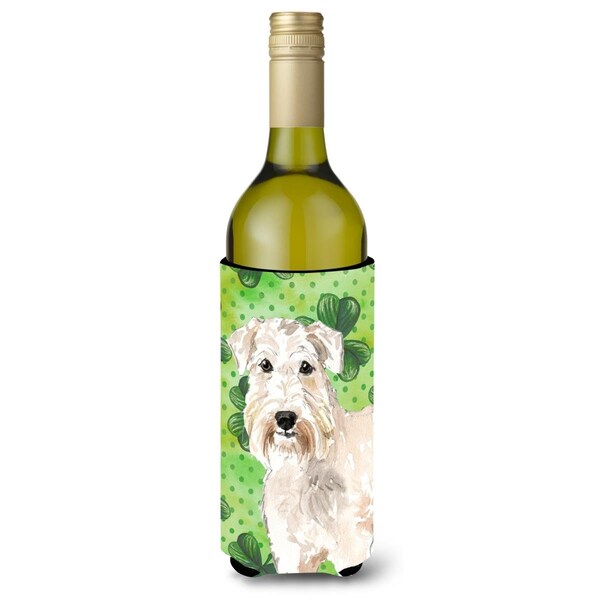 Carolines Treasures Shamrocks Wheaten Terrier Wine Bottle Beverge Insulator Hugger - CK1783LITERK