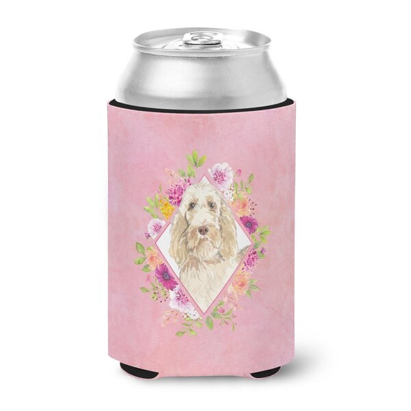 Carolines Treasures Spinone Italiano Pink Flowers Can or Bottle Hugger - CK4209CC