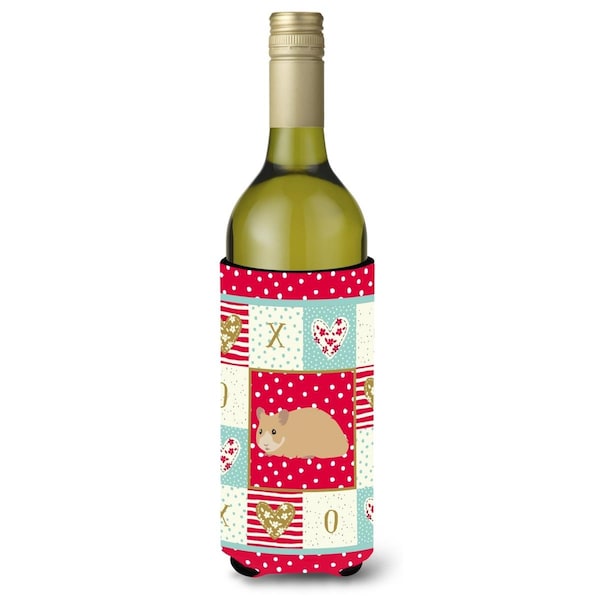 Carolines Treasures 24 oz Syrian Golden Hamster Love Wine Bottle Hugger - CK5443LITERK