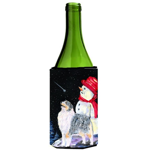 Carolines Treasures Australian Shepherd Wine bottle sleeve Hugger - 24 oz. - SS8574LITERK