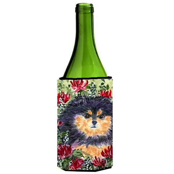 Carolines Treasures Pomeranian Wine bottle sleeve Hugger - 24 Oz. - SS8727LITERK