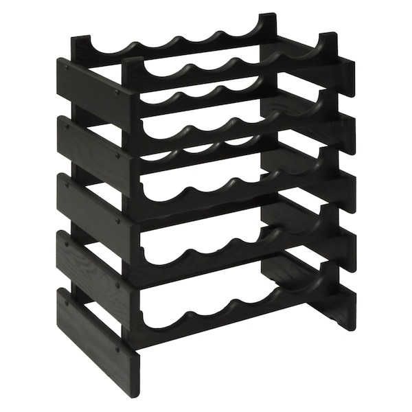 Wooden Mallet 20 Bottle Dakota Wine Rack, Black - WR45BK