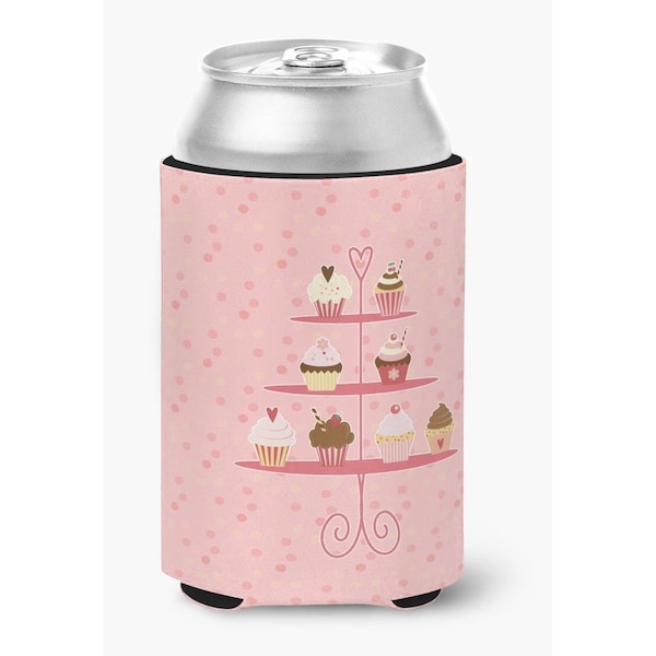 Carolines Treasures Cupcakes 3 Tier Pink Can or Bottle Hugger - BB7274CC