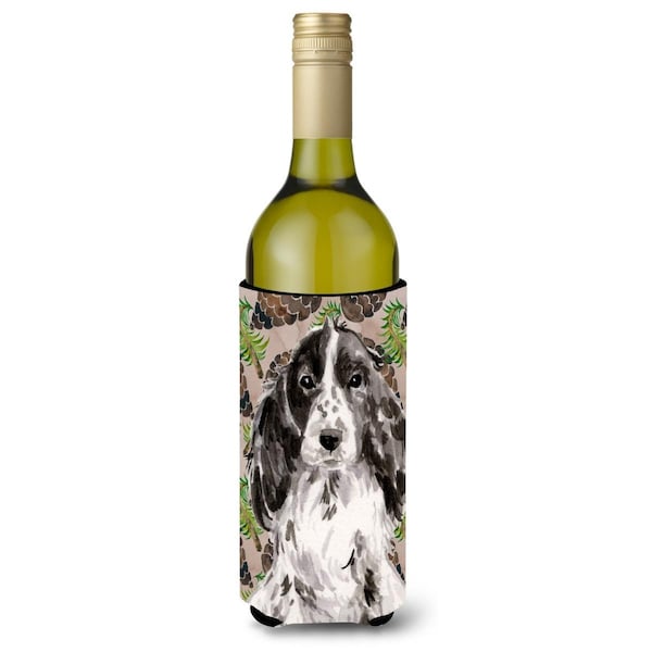 Carolines Treasures Black Parti Pine Cones Wine Bottle Beverge Insulator Hugger - BB9588LITERK