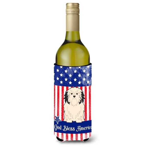 Carolines Treasures Patriotic USALowchen Wine Bottle Beverge Insulator Hugger - BB3014LITERK