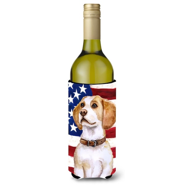 Carolines Treasures Beagle Patriotic Wine Bottle Beverge Insulator Hugger - BB9686LITERK