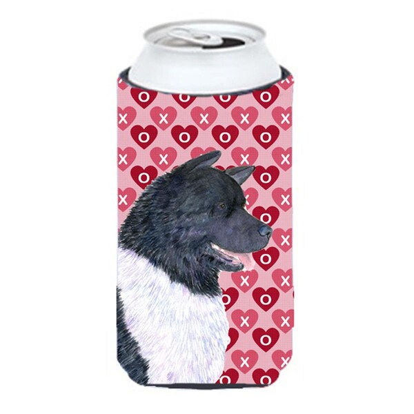 Carolines Treasures Akita Hearts Love And Valentines Day Portrait Tall Boy bottle sleeve Hugger - SS4521TBC