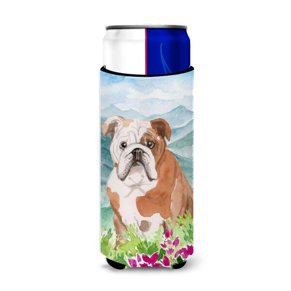 Carolines Treasures Mountian Flowers English Bulldog Michelob Ultra Hugger for Slim Cans - CK1979MUK