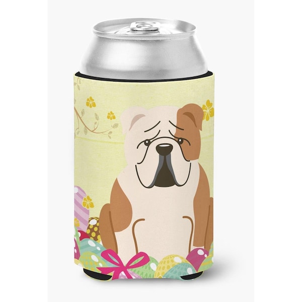 Carolines Treasures Easter Eggs English Bulldog Fawn White Can or Bottle Hugger - BB6125CC